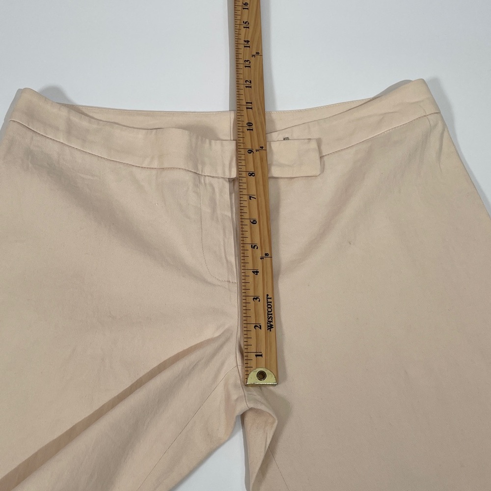 Valentino Roma Trouser Pants Size 12 lightweight Cotton Flare Cream - Picture 7 of 10